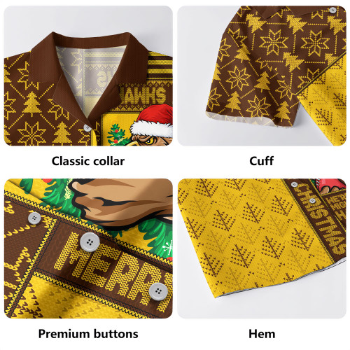 Hawthorn Hawaiian Shirt Merry Christmas Knit Style Festive Spirit