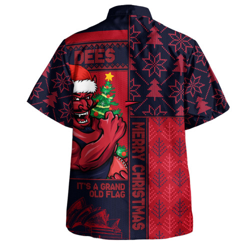 Melbourne Hawaiian Shirt Merry Christmas Knit Style Festive Spirit Melbourne Hawaiian Shirt Merry Christmas Knit Style Festive Spirit