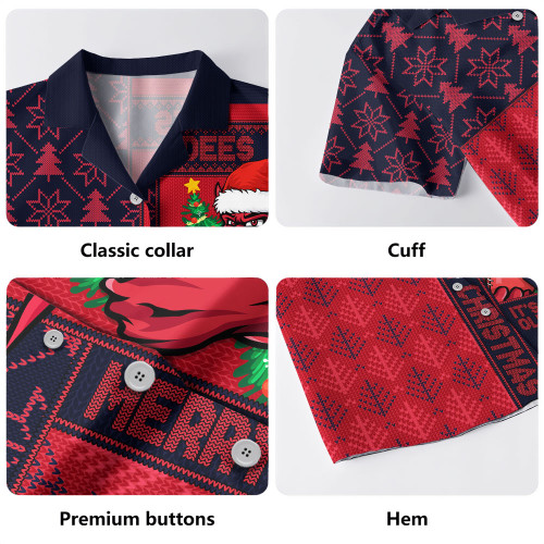 Melbourne Hawaiian Shirt Merry Christmas Knit Style Festive Spirit Melbourne Hawaiian Shirt Merry Christmas Knit Style Festive Spirit