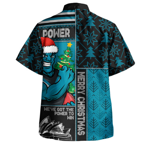 Port Adelaide Hawaiian Shirt Merry Christmas Knit Style Festive Spirit Port Adelaide Hawaiian Shirt Merry Christmas Knit Style Festive Spirit