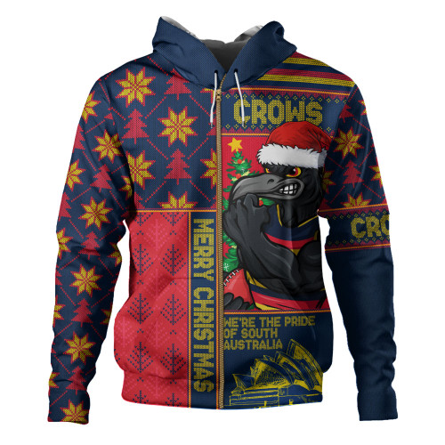 Adelaide Crows Hoodie Merry Christmas Knit Style Festive Spirit