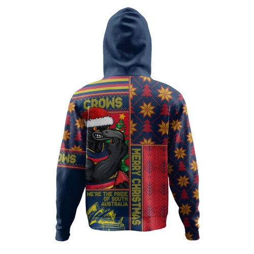Adelaide Crows Hoodie Merry Christmas Knit Style Festive Spirit