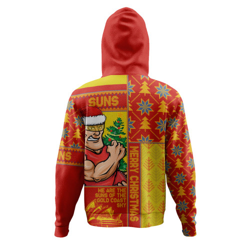 Gold Coast SUNS Hoodie Merry Christmas Knit Style Festive Spirit