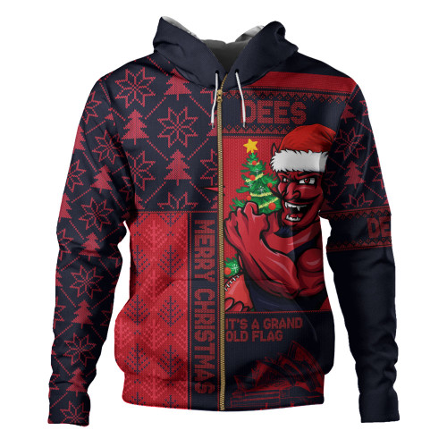 Melbourne Hoodie Merry Christmas Knit Style Festive Spirit Melbourne Hoodie Merry Christmas Knit Style Festive Spirit