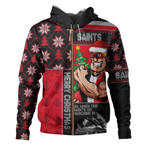 St Kilda Hoodie Merry Christmas Knit Style Festive Spirit St Kilda Hoodie Merry Christmas Knit Style Festive Spirit