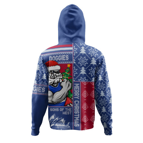 Western Bulldogs Hoodie Merry Christmas Knit Style Festive Spirit