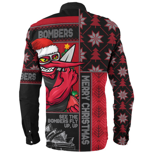 Essendon Long Sleeve Shirt Merry Christmas Knit Style Festive Spirit Essendon Long Sleeve Shirt Merry Christmas Knit Style Festive Spirit