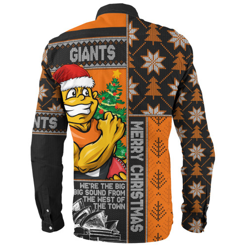 GWS GIANTS Long Sleeve Shirt Merry Christmas Knit Style Festive Spirit