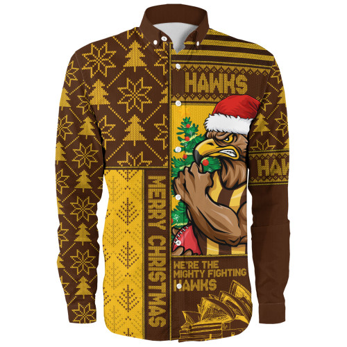 Hawthorn Long Sleeve Shirt Merry Christmas Knit Style Festive Spirit