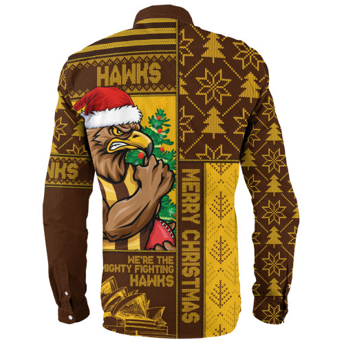 Hawthorn Long Sleeve Shirt Merry Christmas Knit Style Festive Spirit Hawthorn Long Sleeve Shirt Merry Christmas Knit Style Festive Spirit