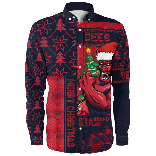 Melbourne Long Sleeve Shirt Merry Christmas Knit Style Festive Spirit