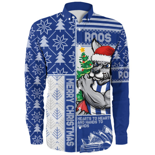 North Melbourne Long Sleeve Shirt Merry Christmas Knit Style Festive Spirit