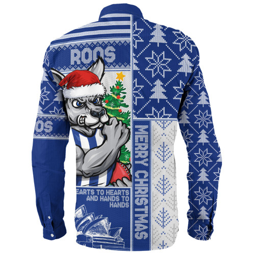 North Melbourne Long Sleeve Shirt Merry Christmas Knit Style Festive Spirit