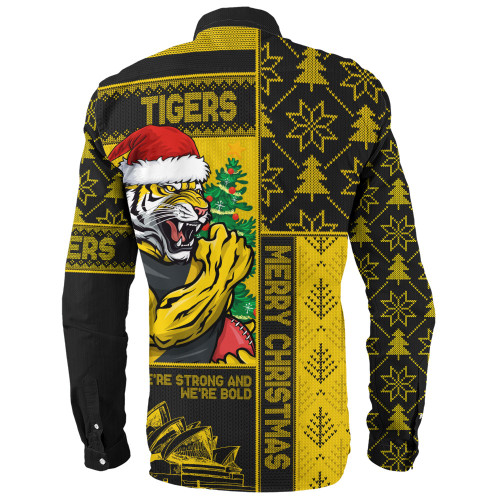 Richmond Long Sleeve Shirt Merry Christmas Knit Style Festive Spirit Richmond Long Sleeve Shirt Merry Christmas Knit Style Festive Spirit