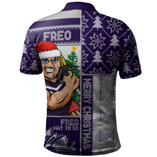 Fremantle Polo Shirt Merry Christmas Knit Style Festive Spirit Fremantle Polo Shirt Merry Christmas Knit Style Festive Spirit
