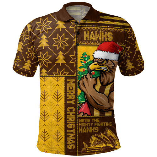 Hawthorn Polo Shirt Merry Christmas Knit Style Festive Spirit