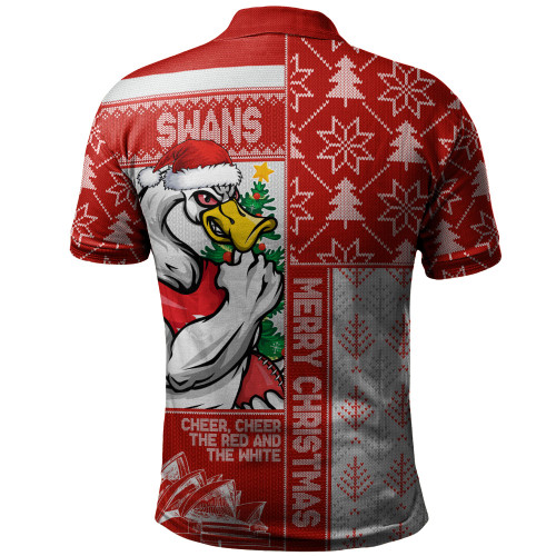 Sydney Swans Polo Shirt Merry Christmas Knit Style Festive Spirit Sydney Swans Polo Shirt Merry Christmas Knit Style Festive Spirit