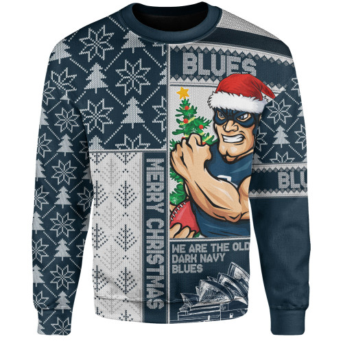 Carlton Sweatshirt Merry Christmas Knit Style Festive Spirit