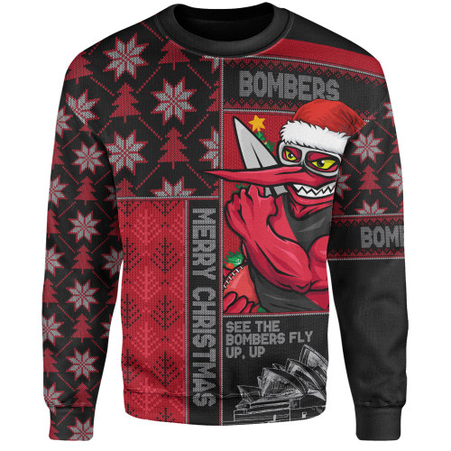 Essendon Sweatshirt Merry Christmas Knit Style Festive Spirit