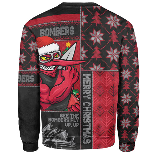 Essendon Sweatshirt Merry Christmas Knit Style Festive Spirit