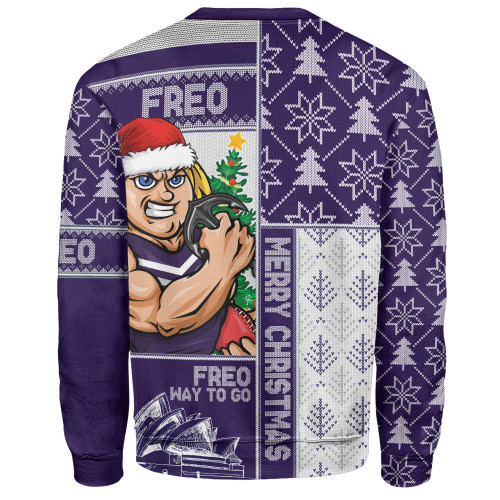 Fremantle Sweatshirt Merry Christmas Knit Style Festive Spirit Fremantle Sweatshirt Merry Christmas Knit Style Festive Spirit
