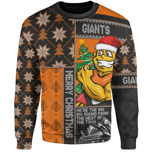 GWS GIANTS Sweatshirt Merry Christmas Knit Style Festive Spirit