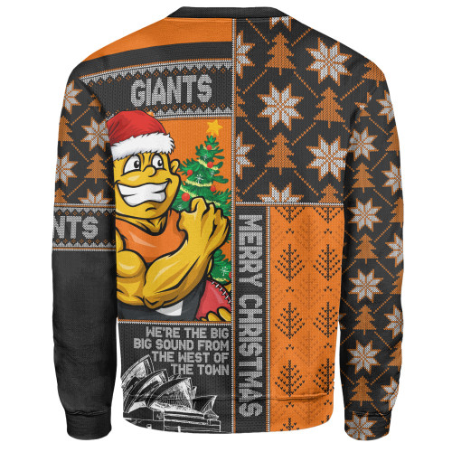 GWS GIANTS Sweatshirt Merry Christmas Knit Style Festive Spirit GWS GIANTS Sweatshirt Merry Christmas Knit Style Festive Spirit