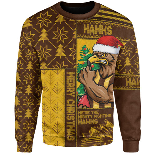 Hawthorn Sweatshirt Merry Christmas Knit Style Festive Spirit