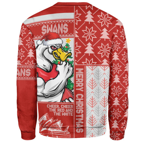 Sydney Swans Sweatshirt Merry Christmas Knit Style Festive Spirit Sydney Swans Sweatshirt Merry Christmas Knit Style Festive Spirit