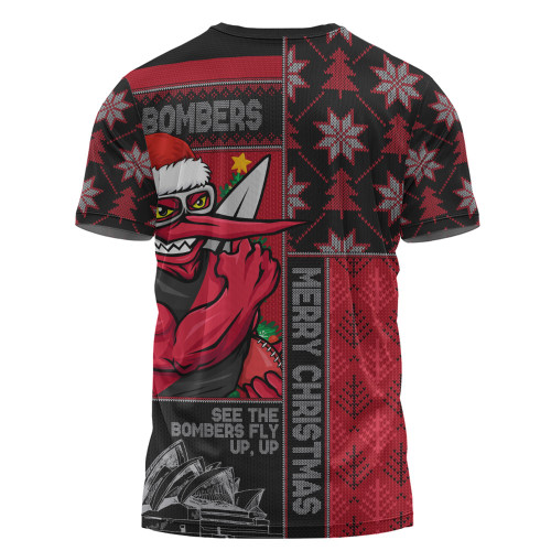 Essendon T-Shirt Merry Christmas Knit Style Festive Spirit Essendon T-Shirt Merry Christmas Knit Style Festive Spirit