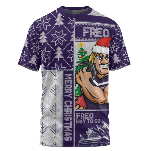Fremantle T-Shirt Merry Christmas Knit Style Festive Spirit