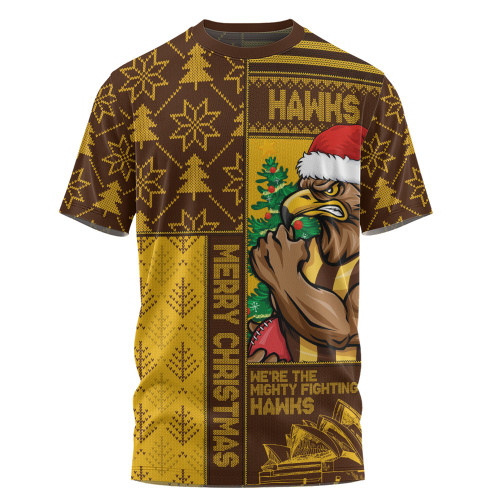 Hawthorn T-Shirt Merry Christmas Knit Style Festive Spirit