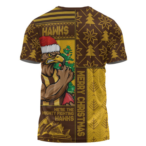 Hawthorn T-Shirt Merry Christmas Knit Style Festive Spirit Hawthorn T-Shirt Merry Christmas Knit Style Festive Spirit