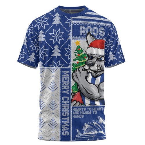 North Melbourne T-Shirt Merry Christmas Knit Style Festive Spirit