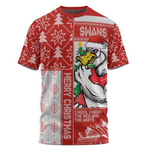 Sydney Swans T-Shirt Merry Christmas Knit Style Festive Spirit