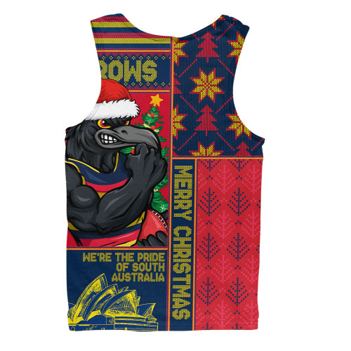 Adelaide Crows Men Singlet Merry Christmas Knit Style Festive Spirit