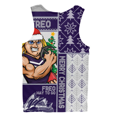 Fremantle Men Singlet Merry Christmas Knit Style Festive Spirit