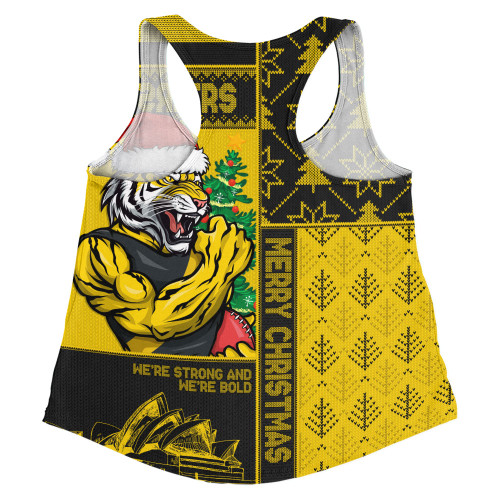 Richmond Women Racerback Singlet Merry Christmas Knit Style Festive Spirit
