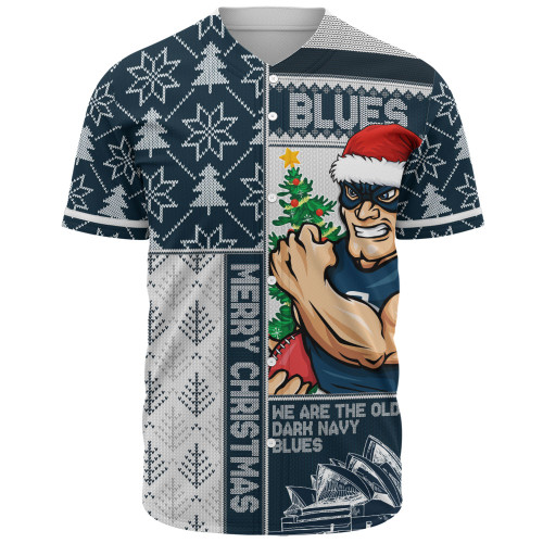 Carlton Baseball Shirt Merry Christmas Knit Style Festive Spirit