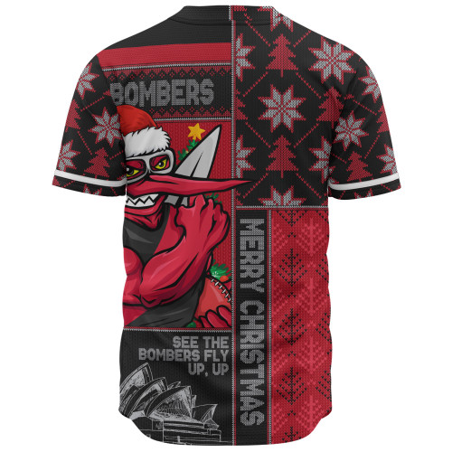 Essendon Baseball Shirt Merry Christmas Knit Style Festive Spirit Essendon Baseball Shirt Merry Christmas Knit Style Festive Spirit