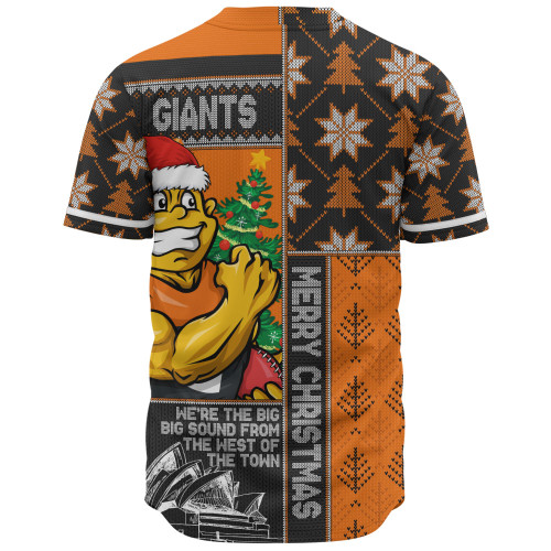 GWS GIANTS Baseball Shirt Merry Christmas Knit Style Festive Spirit