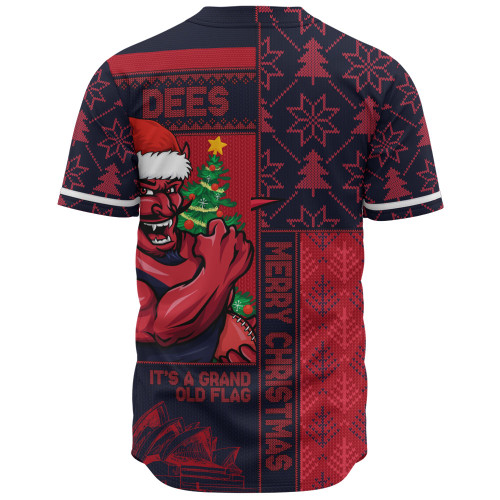 Melbourne Baseball Shirt Merry Christmas Knit Style Festive Spirit