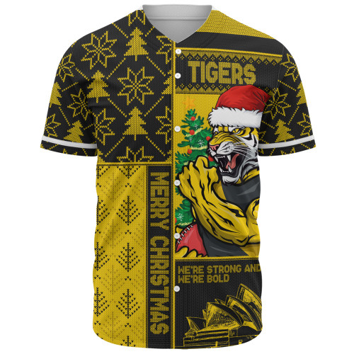 Richmond Baseball Shirt Merry Christmas Knit Style Festive Spirit