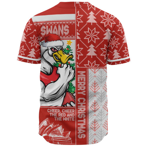 Sydney Swans Baseball Shirt Merry Christmas Knit Style Festive Spirit Sydney Swans Baseball Shirt Merry Christmas Knit Style Festive Spirit