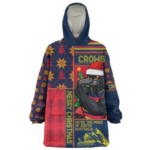 Adelaide Crows Snug Hoodie Merry Christmas Knit Style Festive Spirit