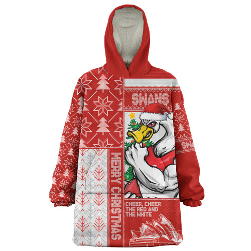 Sydney Swans Snug Hoodie Merry Christmas Knit Style Festive Spirit