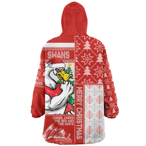 Sydney Swans Snug Hoodie Merry Christmas Knit Style Festive Spirit