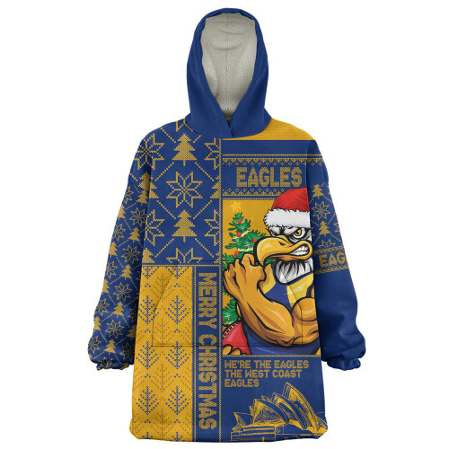 West Coast Eagles Snug Hoodie Merry Christmas Knit Style Festive Spirit