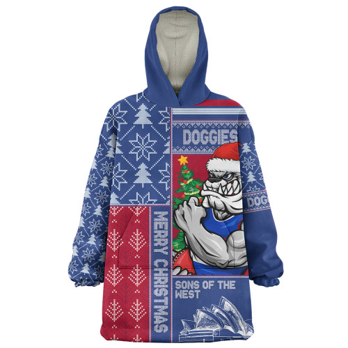 Western Bulldogs Snug Hoodie Merry Christmas Knit Style Festive Spirit Western Bulldogs Snug Hoodie Merry Christmas Knit Style Festive Spirit
