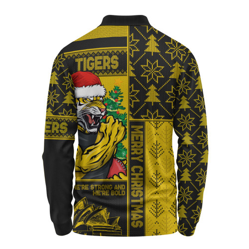 Richmond Long Sleeve Polo Shirt Merry Christmas Knit Style Festive Spirit